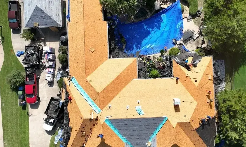 Professional Roof Repair being performed in Cumming
